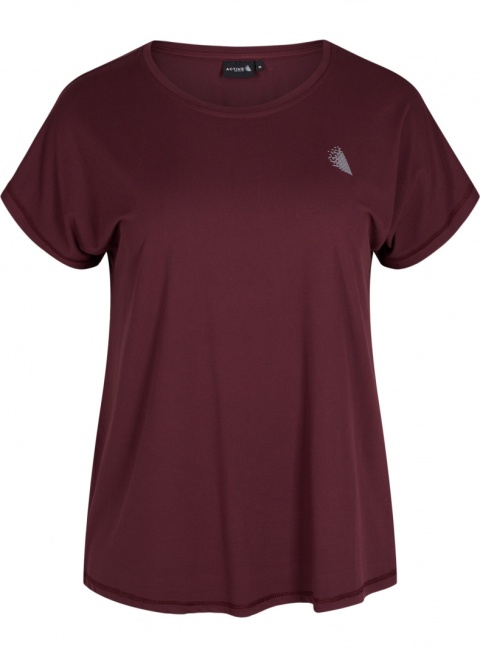 ZIZZI WYGODNY CIEMNO BORDOWY T-SHIRT 053A