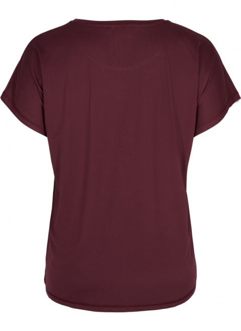 ZIZZI WYGODNY CIEMNO BORDOWY T-SHIRT 053A