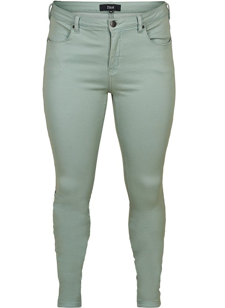 ZIZZI PISTACJOWE JEANSY RURKI 305L ZIZZI PISTACJOWE JEANSY RURKI 305L