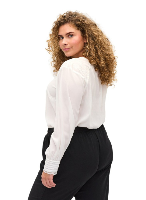ZIZZI ELEGANCKA BLUZKA BIAŁA HAFTY 067A ZIZZI ELEGANCKA BLUZKA BIAŁA HAFTY 067A