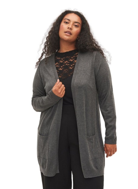 ZIZZI MODNA SZARA NARZUTKA SWETER 099E