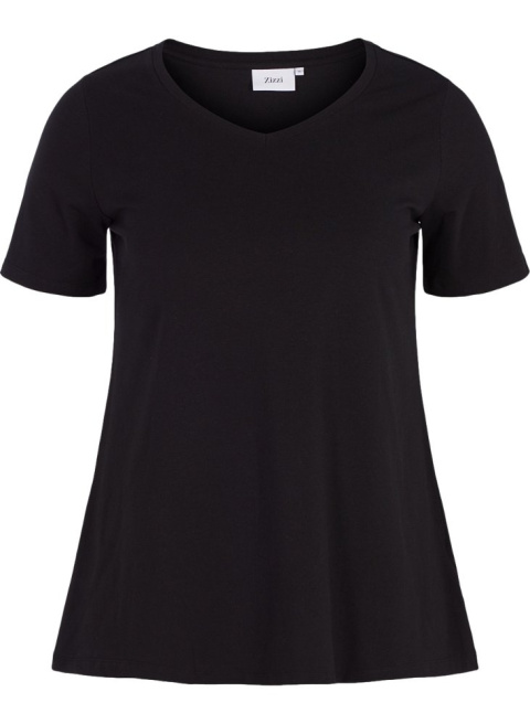 ZIZZI KLASYCZNY WYGODNY CZARNY T-SHIRT 010A