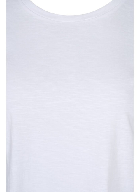 ZIZZI KLASYCZNY BIAŁY BAWEŁNIANY T-SHIRT 965B ZIZZI KLASYCZNY BIAŁY BAWEŁNIANY T-SHIRT 965B