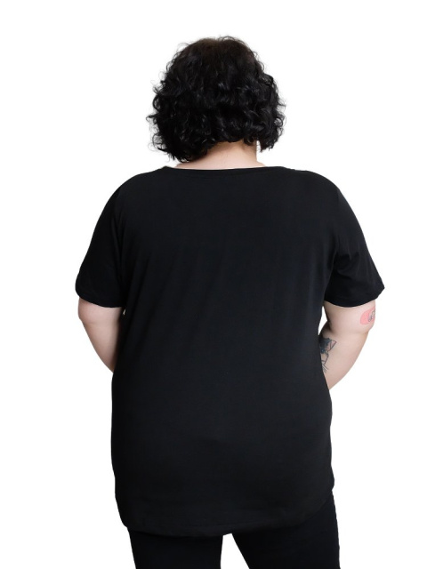 ZIZZI BLUZKA T-SHIRT NAPISY CZARNA 148A ZIZZI BLUZKA T-SHIRT NAPISY CZARNA 148A