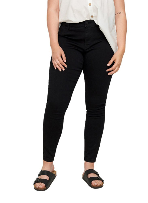 ZIZZI JEANSY SPODNIE CZARNE STRETCH 064G