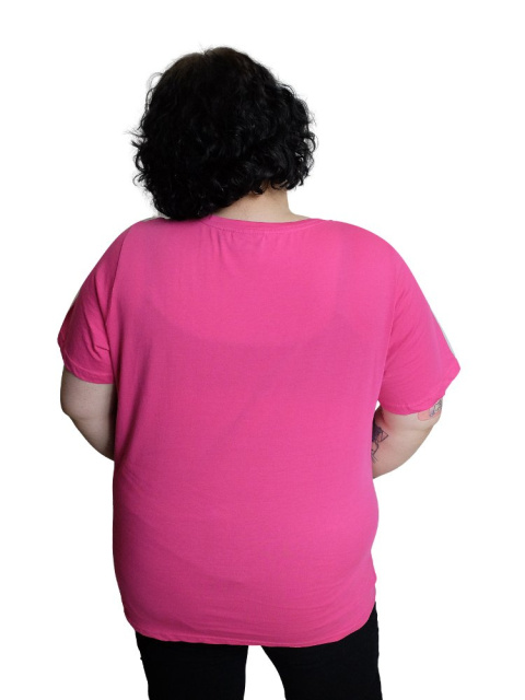 ZIZZI BLUZKA T-SHIRT NAPISY RÓŻ 148A ZIZZI BLUZKA T-SHIRT NAPISY RÓŻ 148A