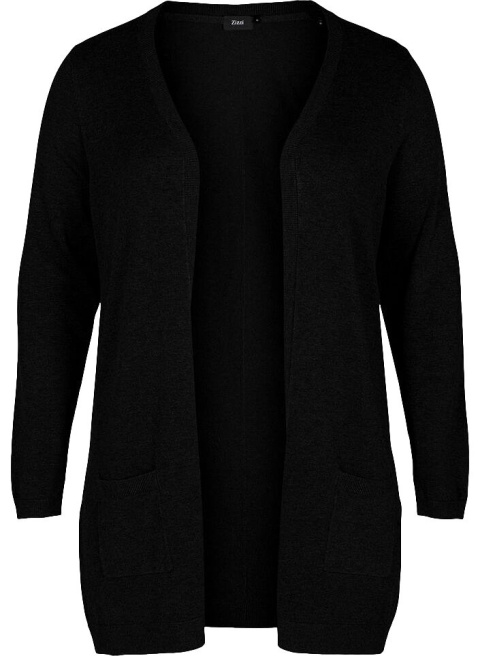 ZIZZI MODNA CZARNA NARZUTKA SWETER 099E