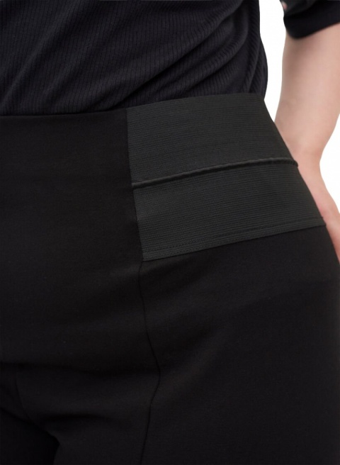 ZIZZI DZIANINOWE SPODNIE CUDOWNE CZARNE LEGGINSY 396G