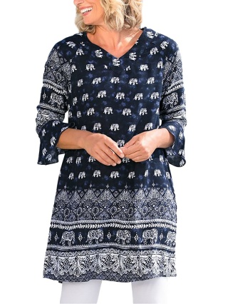 DW SHOP UROCZA TUNIKA/BLUZKA WZÓR WISKOZA DW05