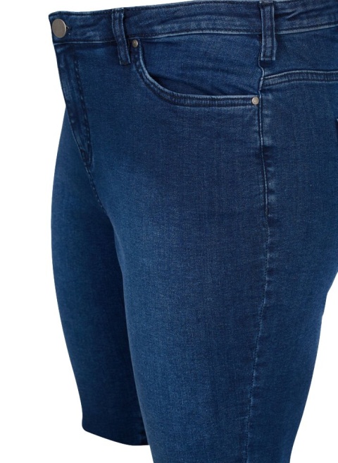 ZIZZI ELASTYCZNE GRANATOWE SPODENKI JEANSY 776B