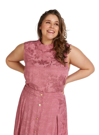ZIZZI ELEGANCKI RÓŻOWY TOP BLUZKA RÓŻ 822B