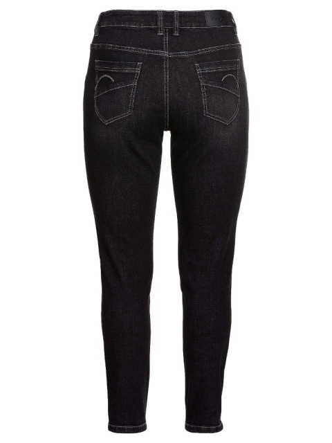 SHEEGO CZARNE JEANSY WYSOKI STAN SHORT SH80