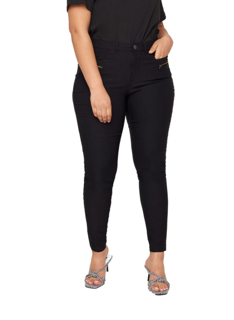 ZIZZI ELEGANCKIE CZARNE SPODNIE SUWACZKI 812A ZIZZI ELEGANCKIE CZARNE SPODNIE SUWACZKI 812A