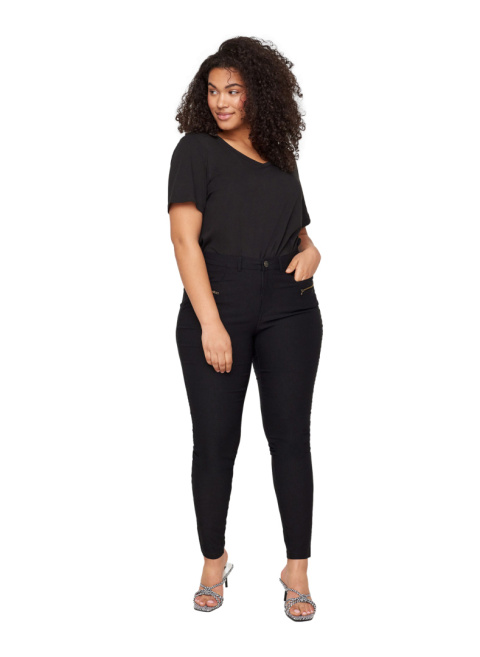 ZIZZI ELEGANCKIE CZARNE SPODNIE SUWACZKI 812A ZIZZI ELEGANCKIE CZARNE SPODNIE SUWACZKI 812A