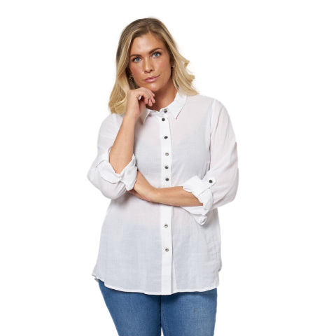 SHIRTMAKER BIAŁA BAWEŁNIANA KOSZULA S265 SHIRTMAKER BIAŁA BAWEŁNIANA KOSZULA S265