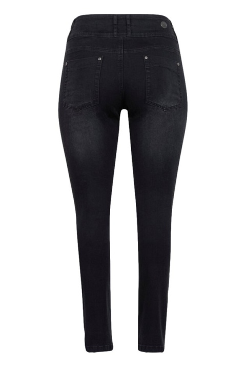 ADIA SPODNIE JEANSY PRZECIERANE CZARNE A166