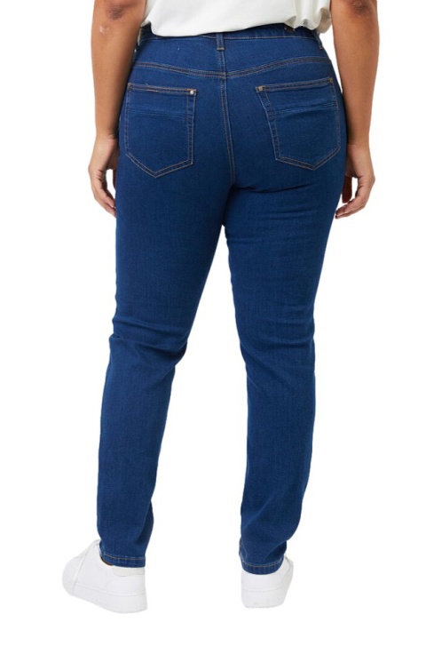 ADIA SPODNIE JEANSY RURKI CIEMNY NIEBIESKI A155