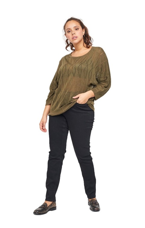 ADIA SPODNIE JEANSY ZWĘŻNE CZARNE A155