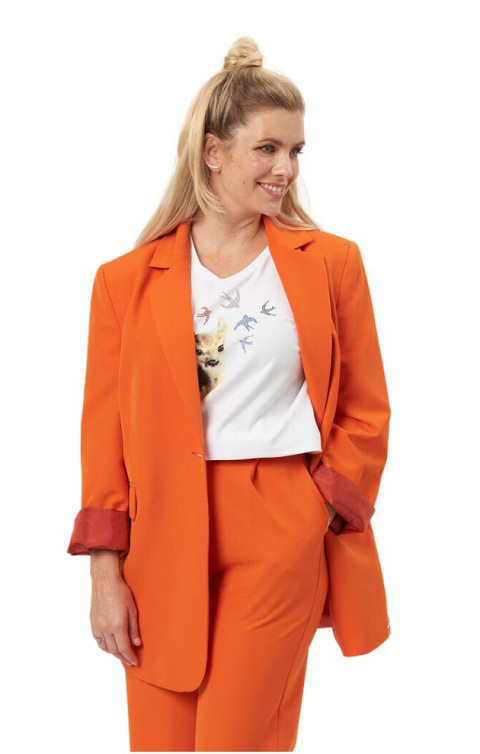 ELTON ELEGANCKA POMARAŃCZOWA MARYNARKA E470 ELTON ELEGANCKA POMARAŃCZOWA MARYNARKA E470