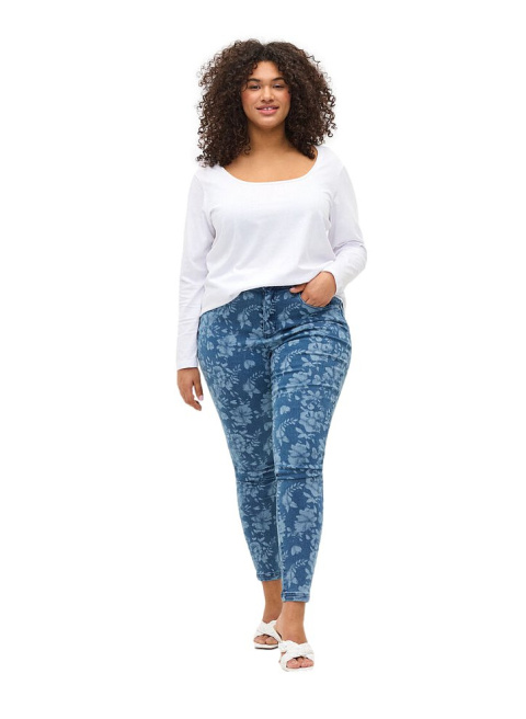 ZIZZI BIAŁA BLUZKA BASIC DEKOLT 963F ZIZZI BIAŁA BLUZKA BASIC DEKOLT 963F