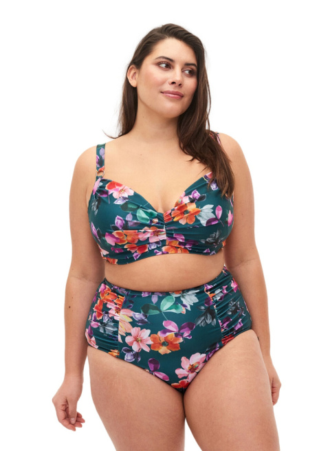ZIZZI NIEBIESKIE MAJTKI KĄPIELOWE KWIATY 502G ZIZZI NIEBIESKIE MAJTKI KĄPIELOWE KWIATY 502G