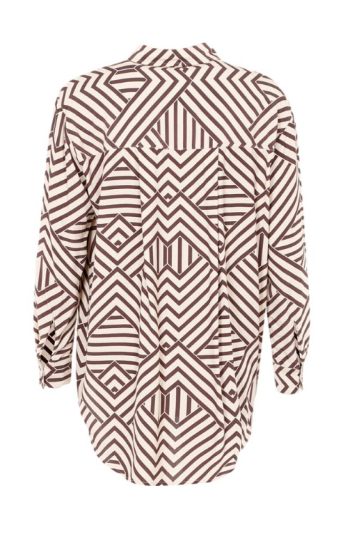 SHIRTMAKER BIAŁA KOSZULA NADRUK S680W SHIRTMAKER BIAŁA KOSZULA NADRUK S680W