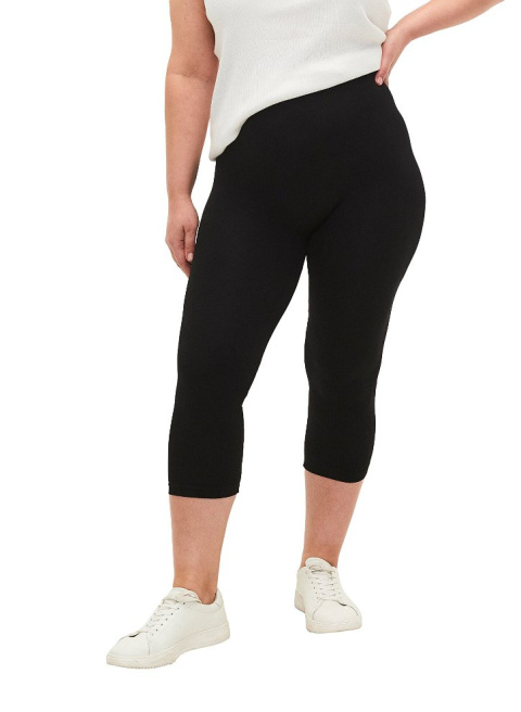 ZIZZI CZARNE BEZSZWOWE LEGGINSY 3/4 014C ZIZZI CZARNE BEZSZWOWE LEGGINSY 3/4 014C