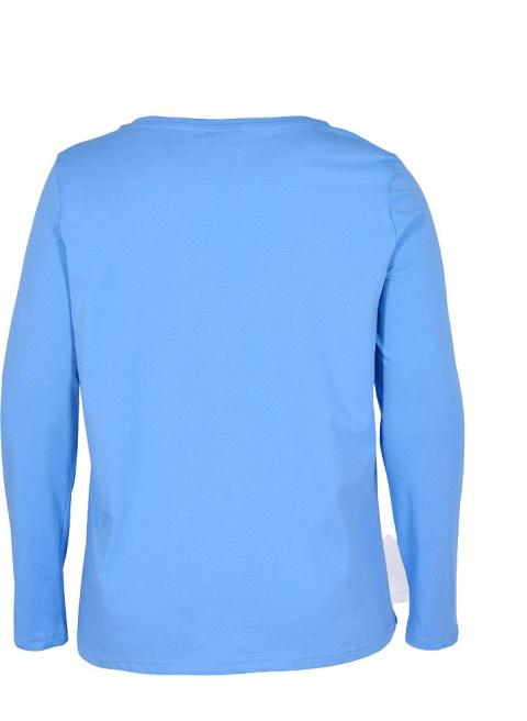 ZIZZI NIEBIESKA BLUZKA BASIC DEKOLT 963F ZIZZI NIEBIESKA BLUZKA BASIC DEKOLT 963F