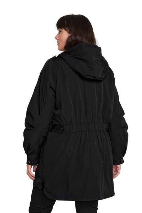 KAFFE CIEPŁA CZARNA KURTKA PARKA KAPTUR K602 KAFFE CIEPŁA CZARNA KURTKA PARKA KAPTUR K602