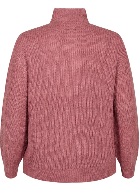 ZIZZI RÓŻOWY SWETER Z GOLFEM SUWAK 026A