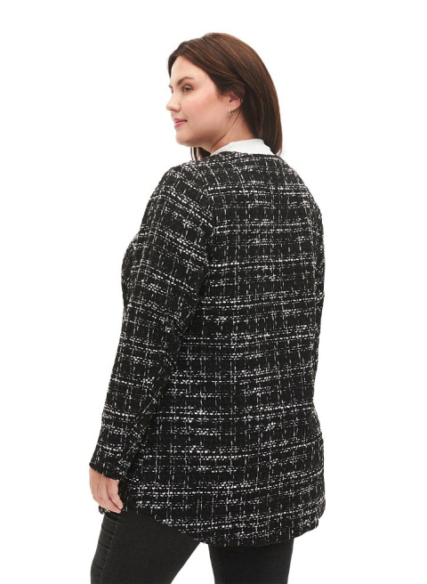 ZIZZI KURTKA PŁASZCZYK CZARNA BOUCLE 019A ZIZZI KURTKA PŁASZCZYK CZARNA BOUCLE 019A
