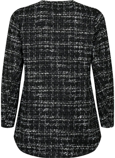 ZIZZI KURTKA PŁASZCZYK CZARNA BOUCLE 019A ZIZZI KURTKA PŁASZCZYK CZARNA BOUCLE 019A