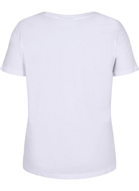 ZIZZI UROCZY BIAŁY T-SHIRT Z NADRUKIEM 119A ZIZZI UROCZY BIAŁY T-SHIRT Z NADRUKIEM 119A