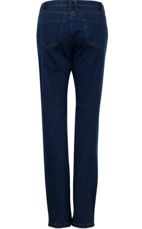 CHALOU CIEMNONIEBIESKIE KLASYCZNE JEANSY PROSTA NOGAWKA N78 C020