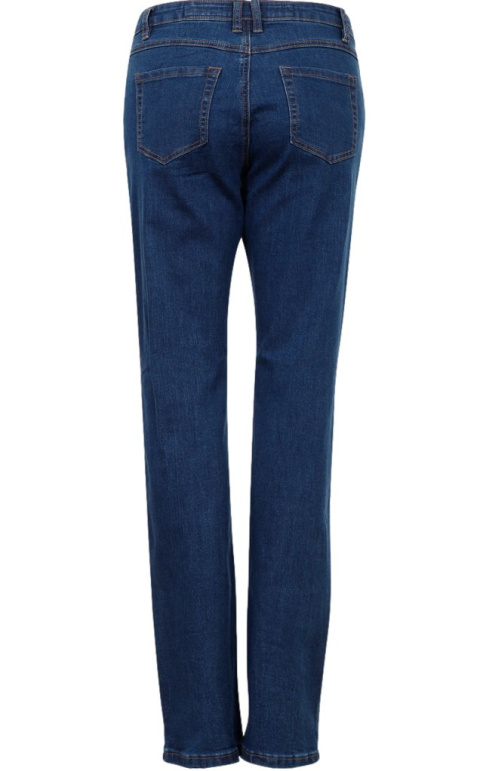 CHALOU CIEMNONIEBIESKIE KLASYCZNE JEANSY PROSTA NOGAWKA N74 C020