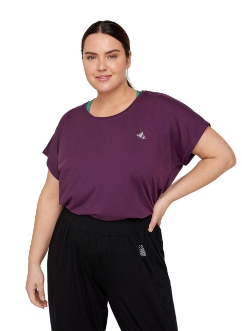 ZIZZI SPORTOWY T-SHIRT BORDOWY 305A