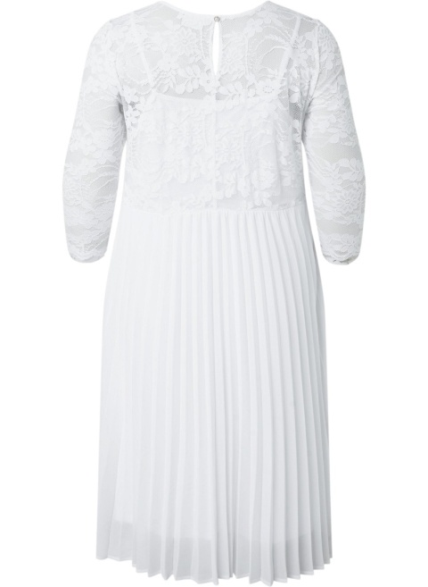 ZIZZI ELEGANCKA BIAŁA SUKIENKA KORONKA 902A ZIZZI ELEGANCKA BIAŁA SUKIENKA KORONKA 902A