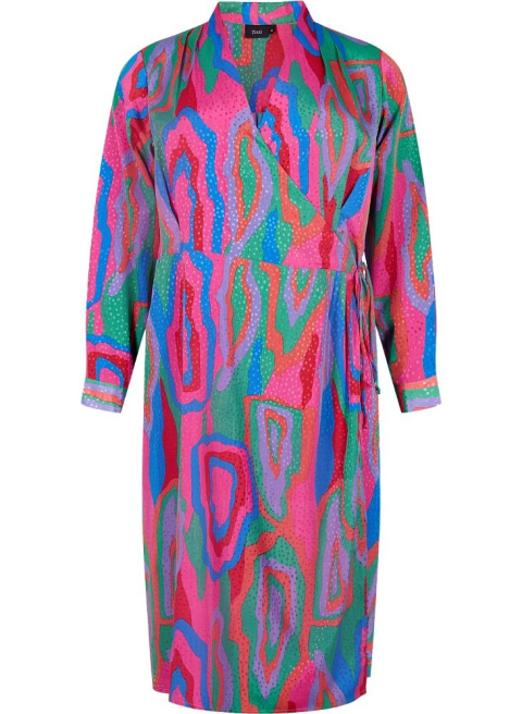 ZIZZI ELEGANCKA KOPERTOWA SUKIENKA MULTIKOLOR 118A ZIZZI ELEGANCKA KOPERTOWA SUKIENKA MULTIKOLOR 118A