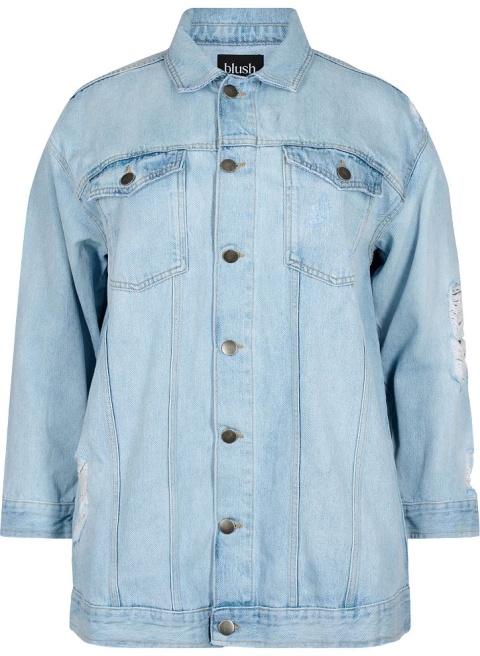 ZIZZI JEANSOWA KURTKA PRZETARCIA BAWEŁNA 003A ZIZZI JEANSOWA KURTKA PRZETARCIA BAWEŁNA 003A