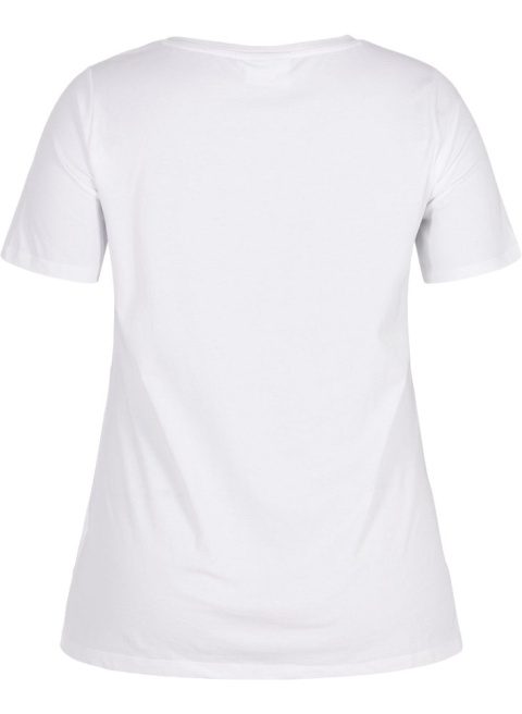 ZIZZI KLASYCZNY WYGODNY BIAŁY T-SHIRT 010D ZIZZI KLASYCZNY WYGODNY BIAŁY T-SHIRT 010D