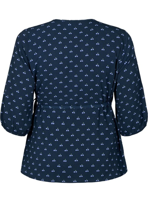 ZIZZI ŚLICZNA KOPERTOWA BLUZKA NADRUK 110D ZIZZI ŚLICZNA KOPERTOWA BLUZKA NADRUK 110D