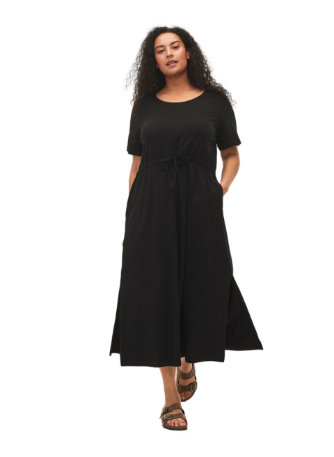 ZIZZI WYGODNA CZARNA SUKIENKA MAXI 032P ZIZZI WYGODNA CZARNA SUKIENKA MAXI 032P