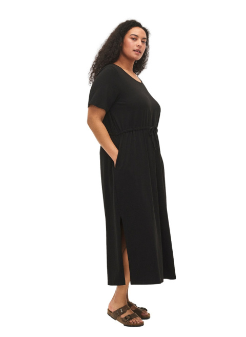 ZIZZI WYGODNA CZARNA SUKIENKA MAXI 032P ZIZZI WYGODNA CZARNA SUKIENKA MAXI 032P