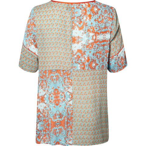 ADIA WZORZYSTA LUŹNA BLUZKA BOHO WISKOZA A205 ADIA WZORZYSTA LUŹNA BLUZKA BOHO WISKOZA A205