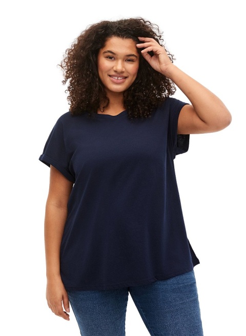 ZIZZI KLASYCZNY T-SHIRT GRANATOWY 148F
