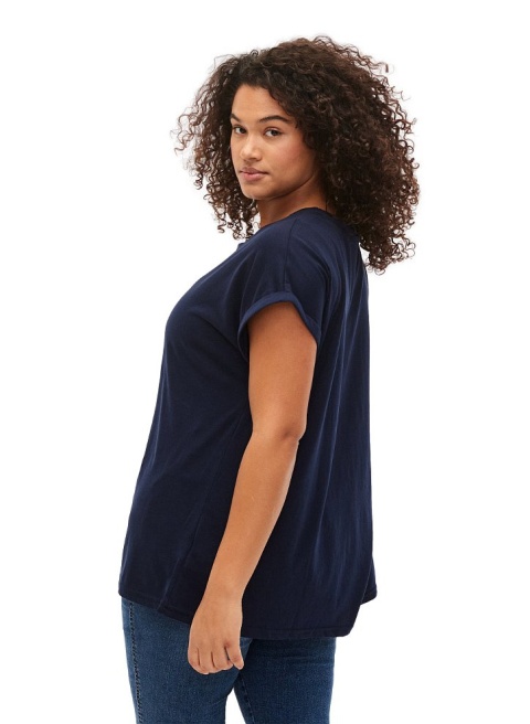 ZIZZI KLASYCZNY T-SHIRT GRANATOWY 148F