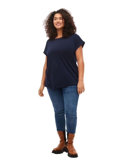 ZIZZI KLASYCZNY T-SHIRT GRANATOWY 148F