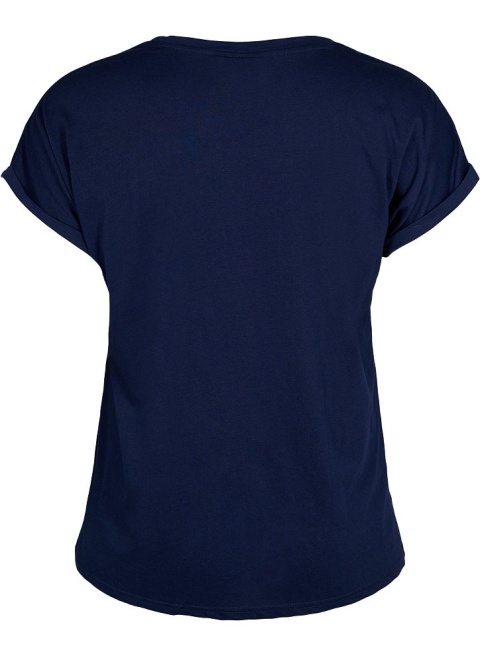 ZIZZI KLASYCZNY T-SHIRT GRANATOWY 148F