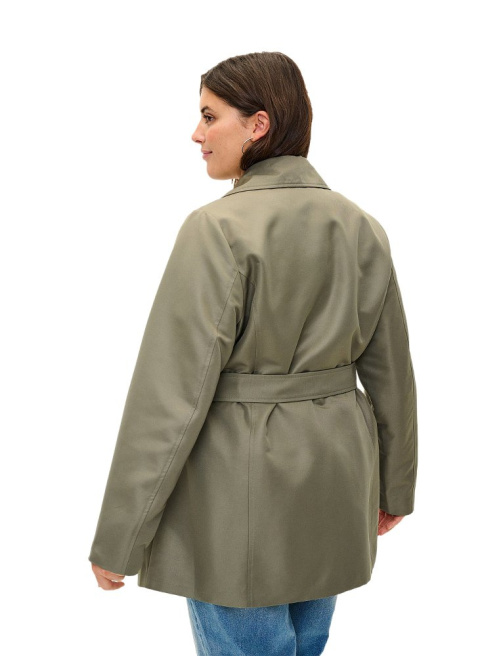 ZIZZI KRÓTKI PŁASZCZ TRENCH KURTKA PLUS SIZE ZIELEŃ 322A ZIZZI KRÓTKI PŁASZCZ TRENCH KURTKA PLUS SIZE ZIELEŃ 322A