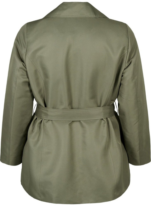 ZIZZI KRÓTKI PŁASZCZ TRENCH KURTKA PLUS SIZE ZIELEŃ 322A ZIZZI KRÓTKI PŁASZCZ TRENCH KURTKA PLUS SIZE ZIELEŃ 322A